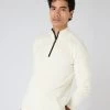 Men's Salcombe Half Zip Cotton Cashmere Jumper New Ivory White -Cozy Fashion Shop SS24 NPG107940R N37 1