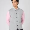 Men's Penzance Cotton Cashmere Gilet Fumo Grey -Cozy Fashion Shop SS24 NPG108002R FUM 1