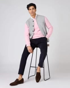 Men's Penzance Cotton Cashmere Gilet Fumo Grey -Cozy Fashion Shop SS24 NPG108002R FUM 3