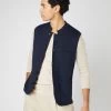 Men's Penzance Cotton Cashmere Gilet Navy Blue