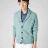Men's Garrick Shawl Cable Cashmere Cardigan Oasis Green
