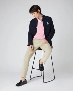 The Jockey Club Men's V Neck Cashmere Jumper Flamingo Pink -Cozy Fashion Shop SS24 NPG108622 FPF 3