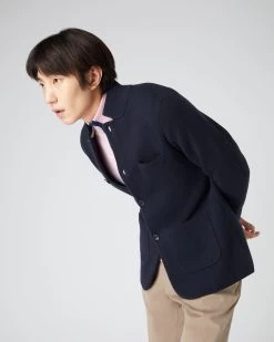 The Jockey Club Men's Milano Cashmere Jacket Navy Blue -Cozy Fashion Shop SS24 NPG108716 N60 1