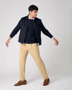 Men's Belgravia Cashmere Gilet Navy Blue -Cozy Fashion Shop SS24 NPG108972 NVY 3