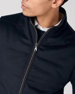 Men's Belgravia Cashmere Gilet Navy Blue -Cozy Fashion Shop SS24 NPG108972 NVY 5