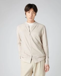 Men's Portland Suede Jacket Ecru White PRE-ORDER