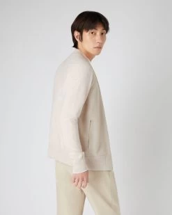 Men's Portland Suede Jacket Ecru White PRE-ORDER -Cozy Fashion Shop SS24 NPG109125 E34 4