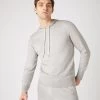 Men's Cotton Cashmere Silk Hoodie Fumo Grey -Cozy Fashion Shop SS24 NPG109176 FNI 1