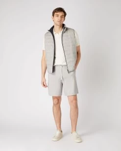 Men's Cotton Cashmere Silk Short Fumo Grey -Cozy Fashion Shop SS24 NPG109182 FNI 3