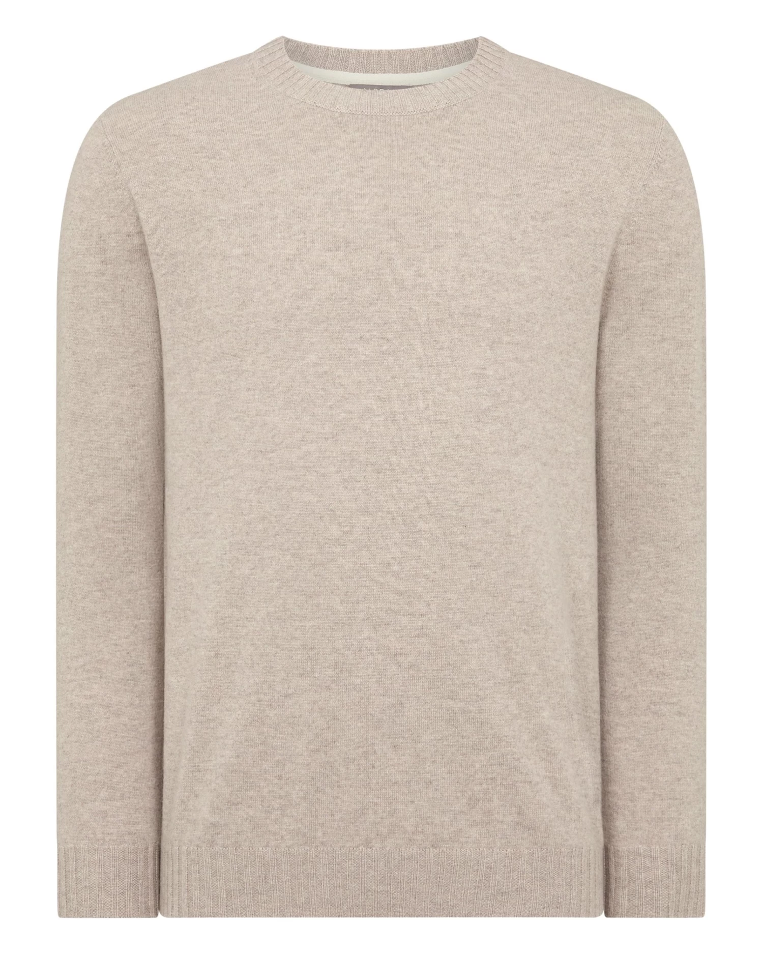 Men's Shoreditch Round Neck Cashmere Jumper Oatmeal Brown 4 Men's Shoreditch Round Neck Cashmere Jumper Oatmeal Brown - Image 2