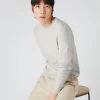 Men's Shoreditch Round Neck Cashmere Jumper Pebble Grey -Cozy Fashion Shop SS24 NPG109185 PBG 1