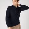 Men's Relaxed Polo Cashmere Shirt Navy Blue