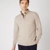 Men's Relaxed Polo Cashmere Shirt Oatmeal Brown -Cozy Fashion Shop SS24 NPG109190 OAT 1