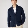 Men's Cotton Cashmere Silk Cardigan Navy Blue -Cozy Fashion Shop SS24 NPG109194 NVY 1