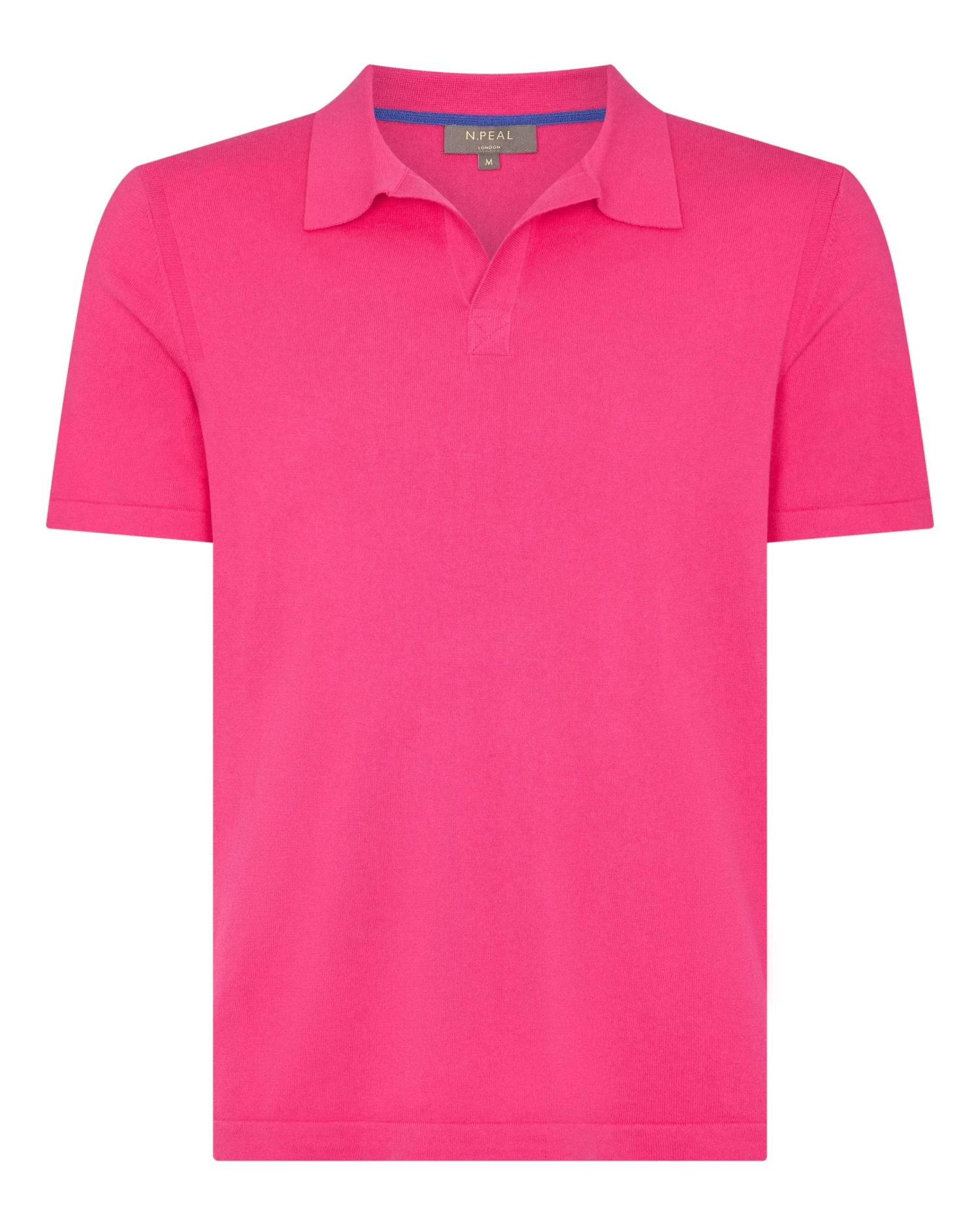 Men's Polo Cotton Cashmere T-Shirt Crush Pink 4 Men's Polo Cotton Cashmere T-Shirt Crush Pink - Image 2