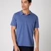 Men's Polo Cotton Cashmere T-Shirt Denim Blue -Cozy Fashion Shop SS24 NPG109227 DEN 1