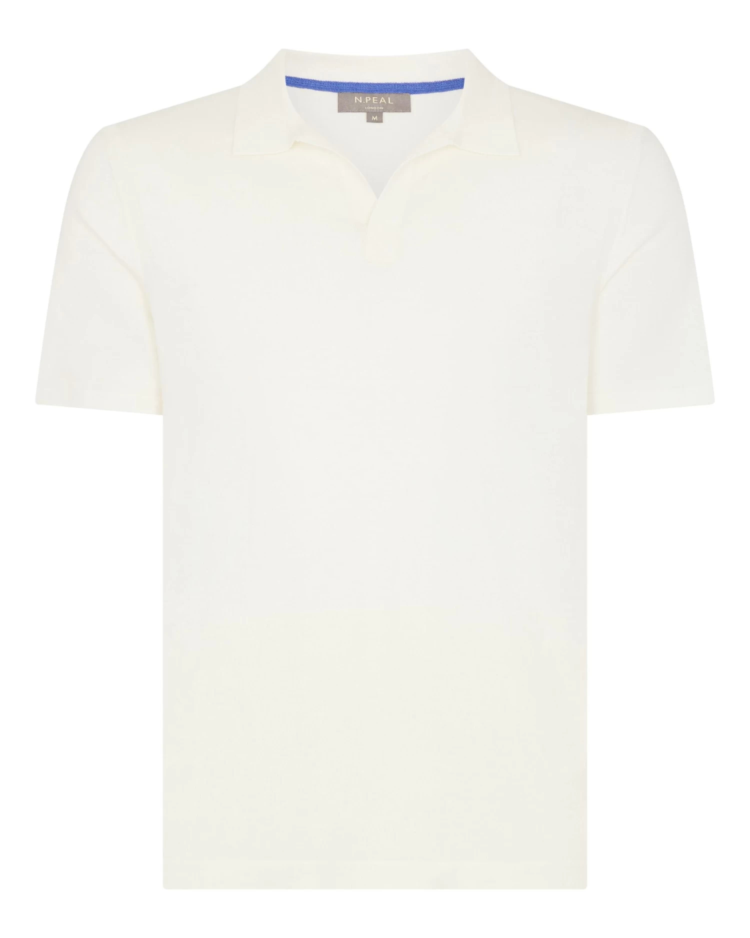 Men's Polo Cotton Cashmere T-Shirt New Ivory White 4 Men's Polo Cotton Cashmere T-Shirt New Ivory White - Image 2