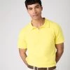 Men's Polo Cotton Cashmere T-Shirt Sunshine Yellow