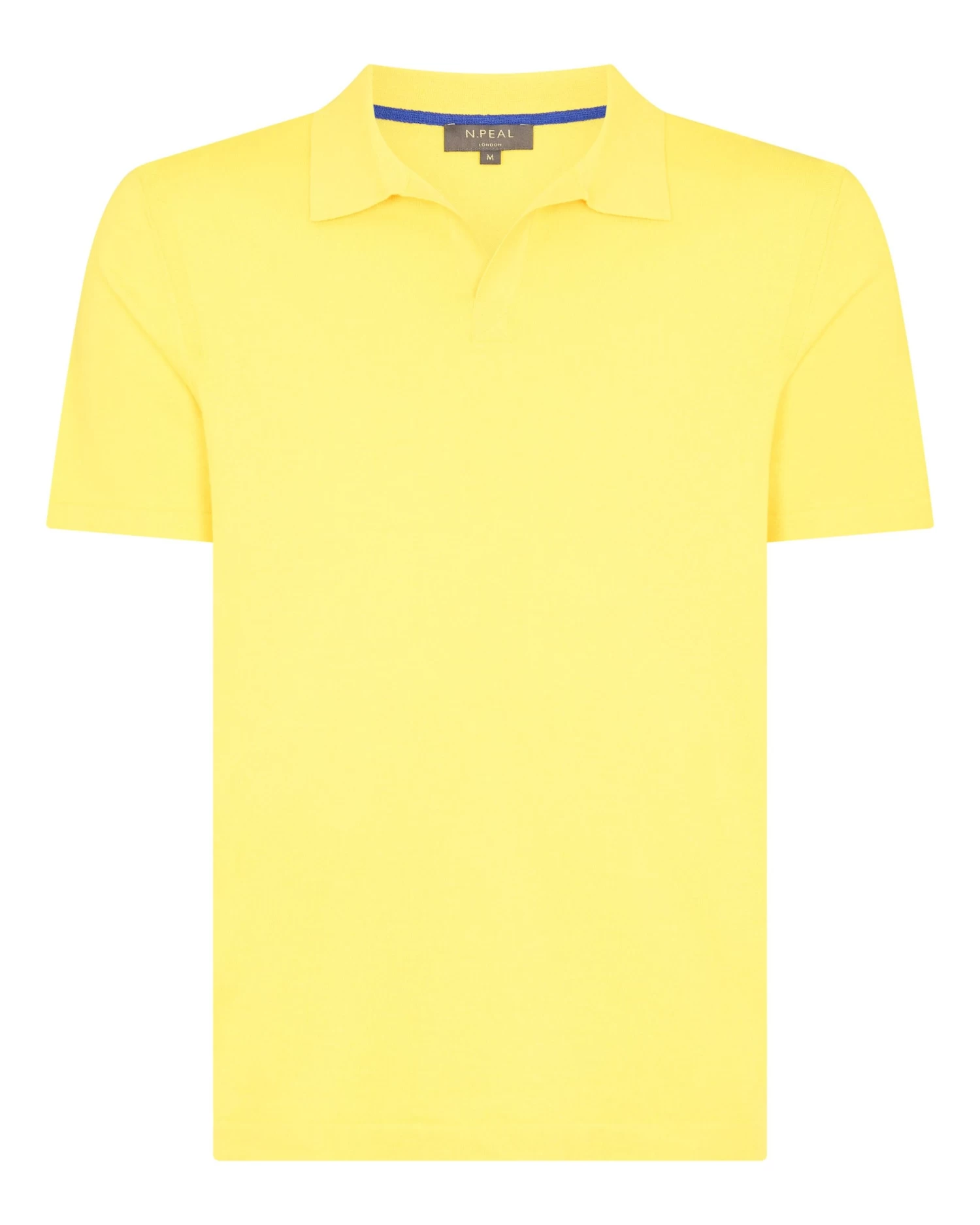 Men's Polo Cotton Cashmere T-Shirt Sunshine Yellow 4 Men's Polo Cotton Cashmere T-Shirt Sunshine Yellow - Image 2