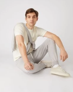 Men's Cotton Cashmere Silk Jogger Fumo Grey -Cozy Fashion Shop SS24 NPG109250 FNI 3