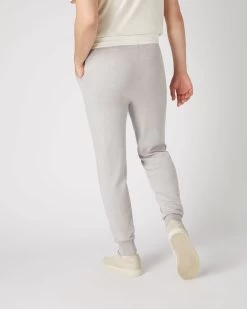 Men's Cotton Cashmere Silk Jogger Fumo Grey -Cozy Fashion Shop SS24 NPG109250 FNI 4