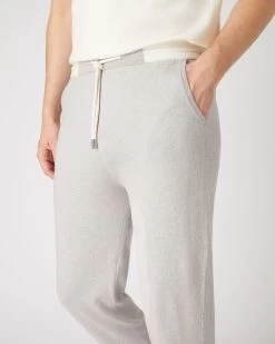 Men's Cotton Cashmere Silk Jogger Fumo Grey -Cozy Fashion Shop SS24 NPG109250 FNI 5