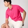 Men's Rock Polo Cotton Cashmere T-Shirt Crush Pink