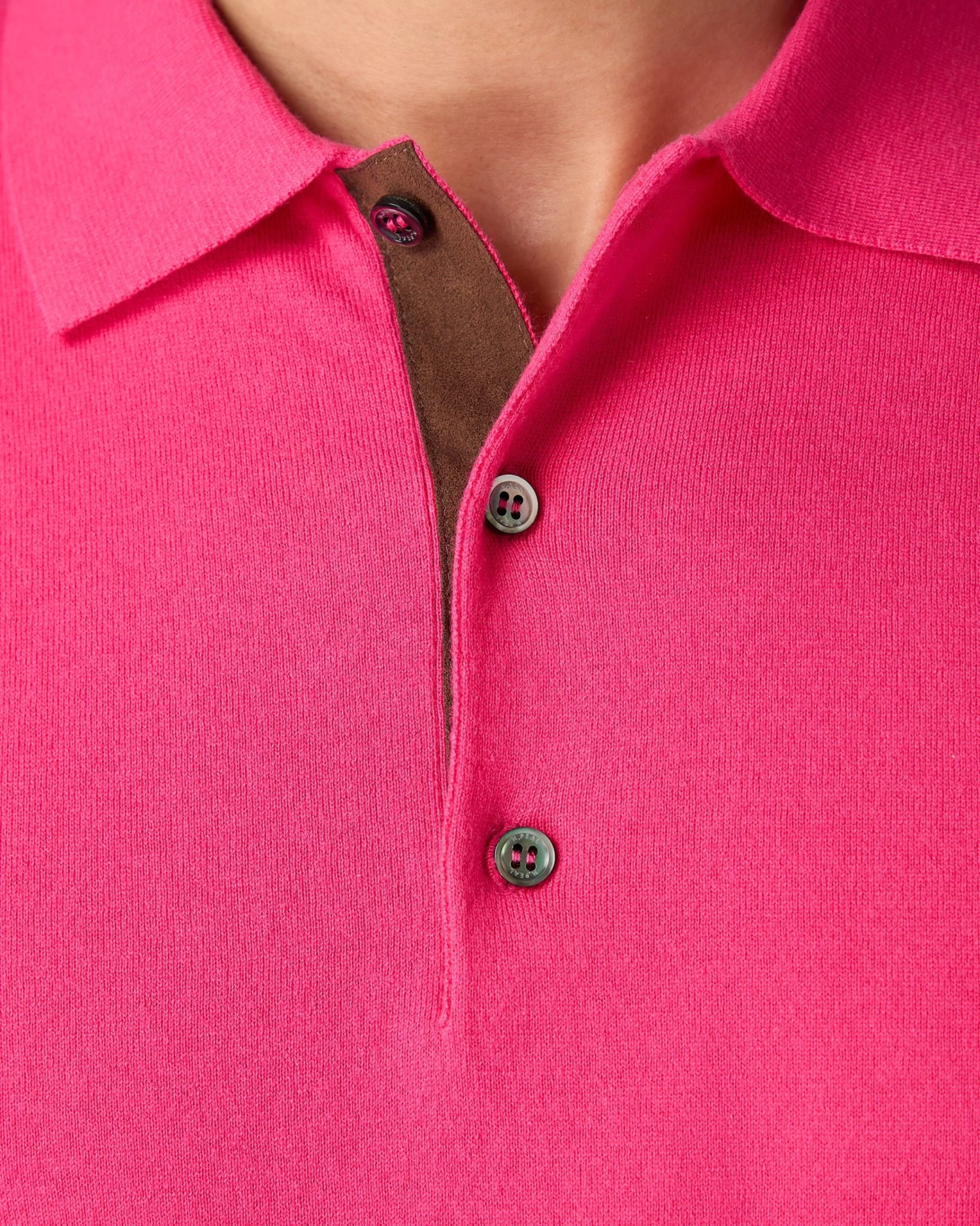 Men's Rock Polo Cotton Cashmere T-Shirt Crush Pink 7 Men's Rock Polo Cotton Cashmere T-Shirt Crush Pink - Image 5