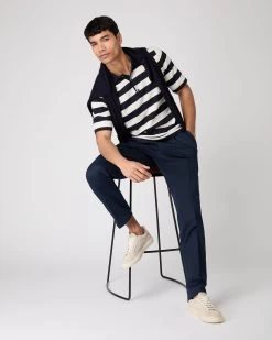 Men's Rock Polo Cotton Cashmere T-Shirt Stripe -Cozy Fashion Shop SS24 NPG109251 NVN 3