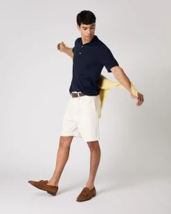 Men's Rock Polo Cotton Cashmere T-Shirt Navy Blue -Cozy Fashion Shop SS24 NPG109251 NVY 3