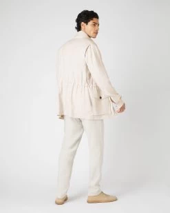 Men's Hampton Linen Jacket Beige Brown 14 Men's Hampton Linen Jacket Beige Brown -Cozy Fashion Shop SS24 NPG109365 BGE 4