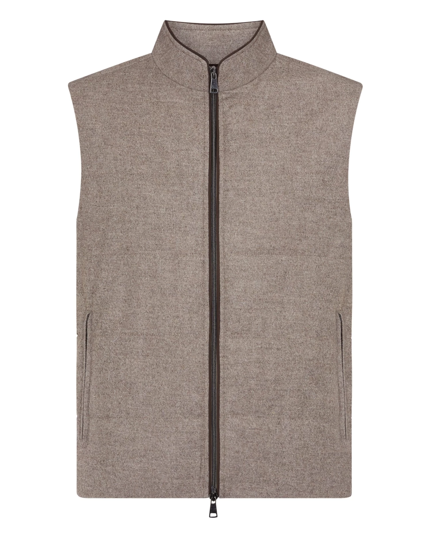 Men's Belgravia Wool Blend Gilet Brown 4 Men's Belgravia Wool Blend Gilet Brown - Image 2