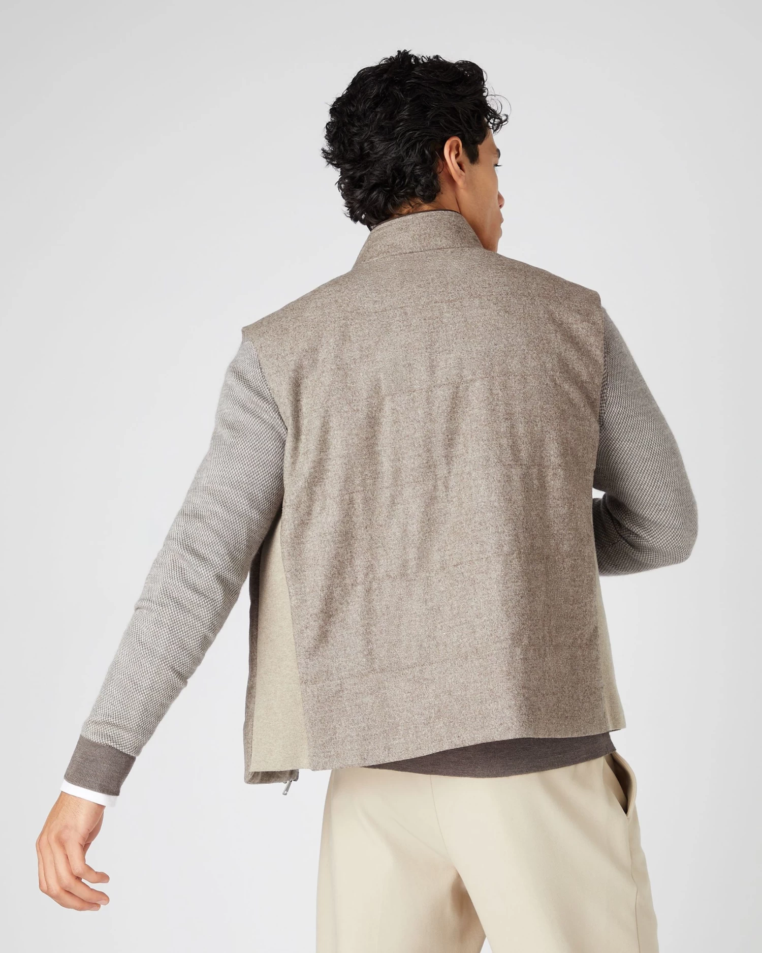 Men's Belgravia Wool Blend Gilet Brown 6 Men's Belgravia Wool Blend Gilet Brown - Image 4