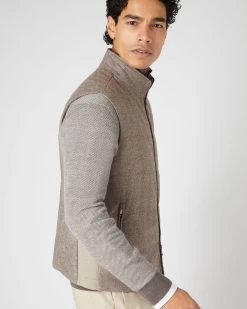 Men's Belgravia Wool Blend Gilet Brown 11 Men's Belgravia Wool Blend Gilet Brown -Cozy Fashion Shop SS24 NPG109366 BRN 5