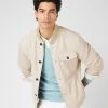 Men's Suede Bomber Jacket Beige Brown -Cozy Fashion Shop SS24 NPG109367 BGE 1