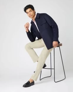 Men's Scala Cashmere Overshirt Navy Blue PRE-ORDER -Cozy Fashion Shop SS24 NPG109493 NVY 3