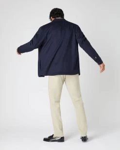 Men's Scala Cashmere Overshirt Navy Blue PRE-ORDER -Cozy Fashion Shop SS24 NPG109493 NVY 4