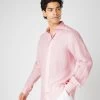 Men's Cannes Linen Shirt Pink 2 Men's Cannes Linen Shirt Pink -Cozy Fashion Shop SS24 NPG109594 FLP 1