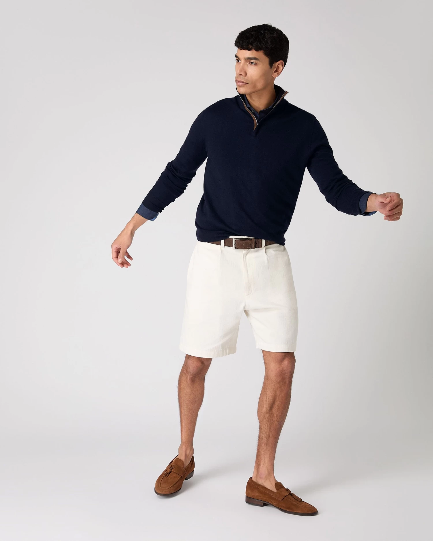 Men's Cannes Linen Shirt Navy Blue 5 Men's Cannes Linen Shirt Navy Blue - Image 3