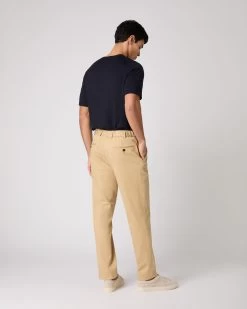 Men's Sorrento Cotton Cashmere Drawstring Trouser Sand Brown -Cozy Fashion Shop SS24 NPG109598 SAN 4