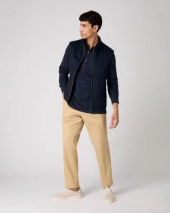 Men's Antibes Cotton Cashmere Polo Shirt Navy Blue 9 Men's Antibes Cotton Cashmere Polo Shirt Navy Blue -Cozy Fashion Shop SS24 NPG109606 NVY 3