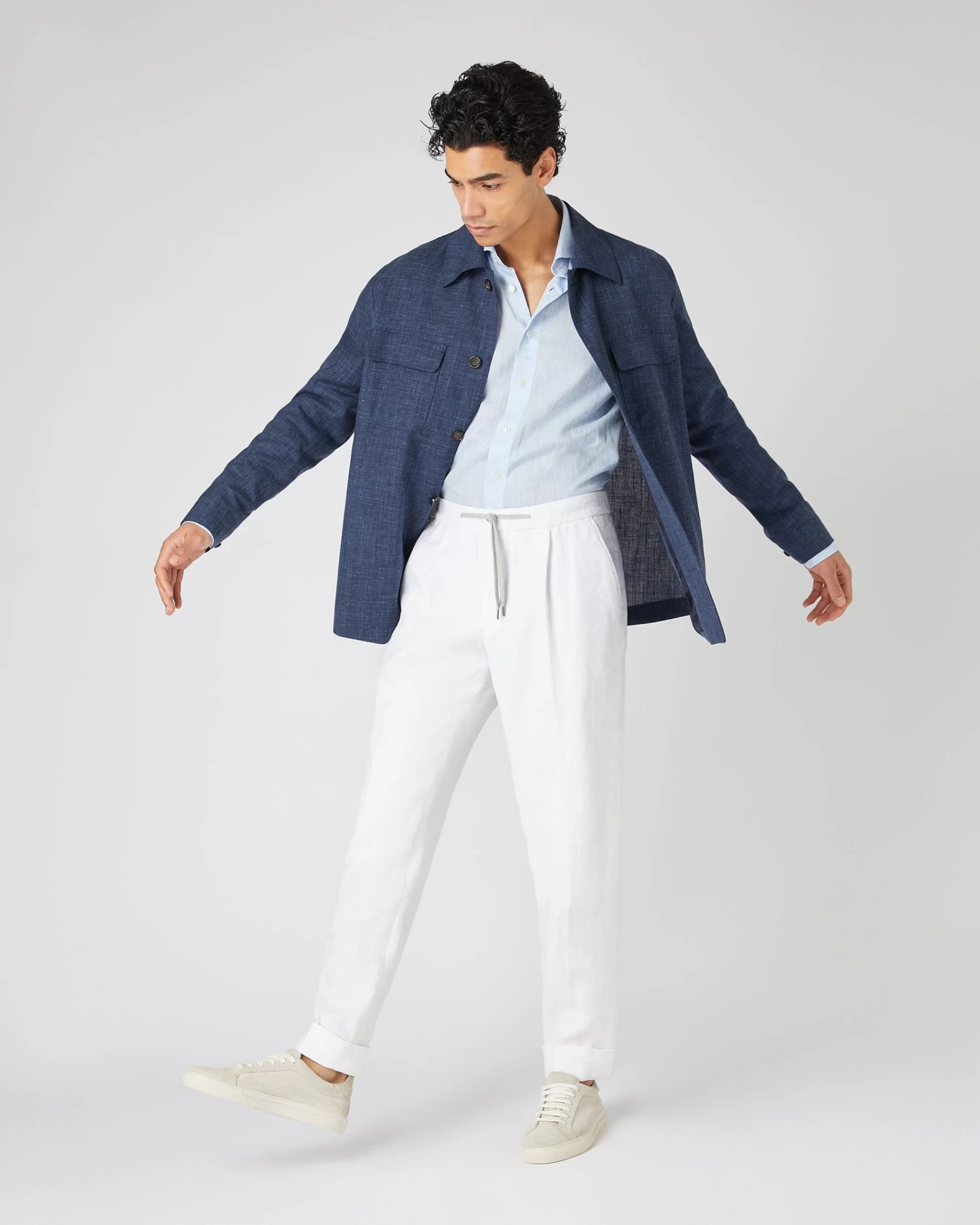 Men's Linen Trouser White 5 Men's Linen Trouser White - Image 3