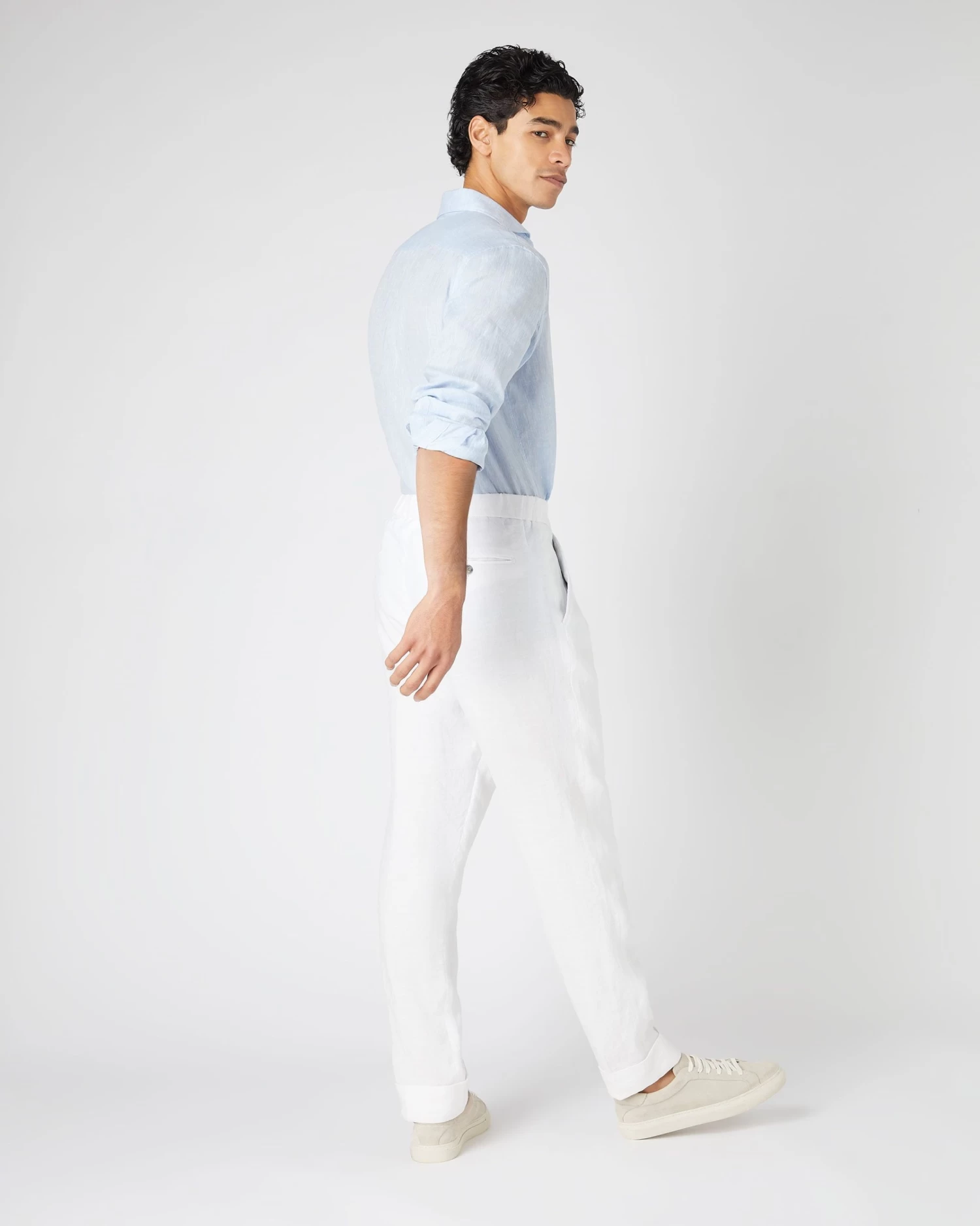 Men's Linen Trouser White 6 Men's Linen Trouser White - Image 4