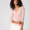 Women's Imogen Superfine Cashmere V Neck Jumper Blush Pink