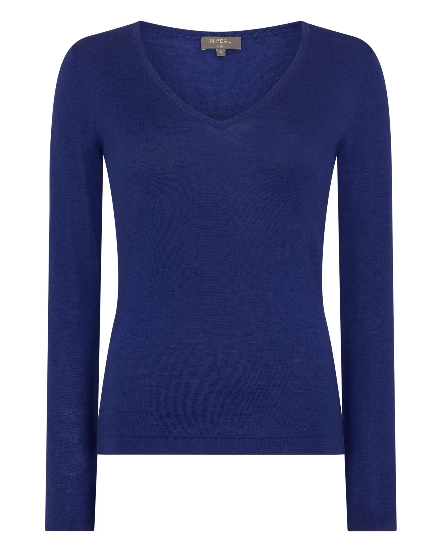 Women's Imogen Superfine Cashmere V Neck Jumper Indigo Blue 4 Women's Imogen Superfine Cashmere V Neck Jumper Indigo Blue - Image 2