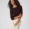 Women's Eden Superfine Cashmere Round Neck Top Clove Brown