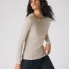 Women's Eden Superfine Cashmere Round Neck Top Sandstone Brown