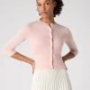Women's Darcie Superfine Cashmere Cropped Cardigan Blush Pink -Cozy Fashion Shop SS24 NPW000831 B03 1
