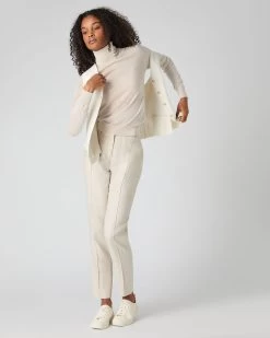 Women's Margot Superfine Cashmere Roll Neck Jumper Sandstone Brown -Cozy Fashion Shop SS24 NPW000866R S44 3 OP