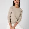 Women's Evie Classic Round Neck Cashmere Jumper Oatmeal Brown 1 Women's Evie Classic Round Neck Cashmere Jumper Oatmeal Brown -Cozy Fashion Shop SS24 NPW000928B OAT 1